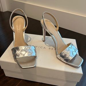 Veronica Beard Augustina Silver Sandals